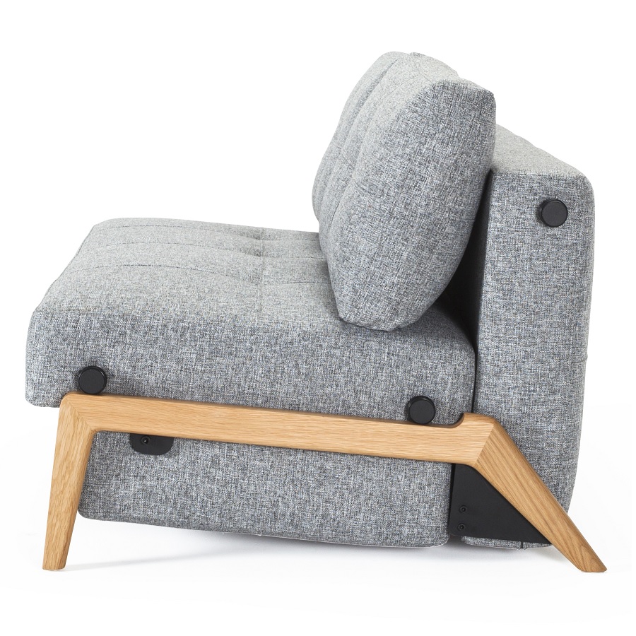 Диван Cubed 160 Deluxe с подушками и деревянными ножками, гранит Innovation Living CUBEDS10 - Вид №7