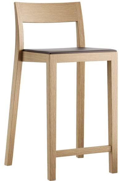 horgenglarus Высокий табурет из массива дерева со спинкой Lyra 11-680 - Вид №1