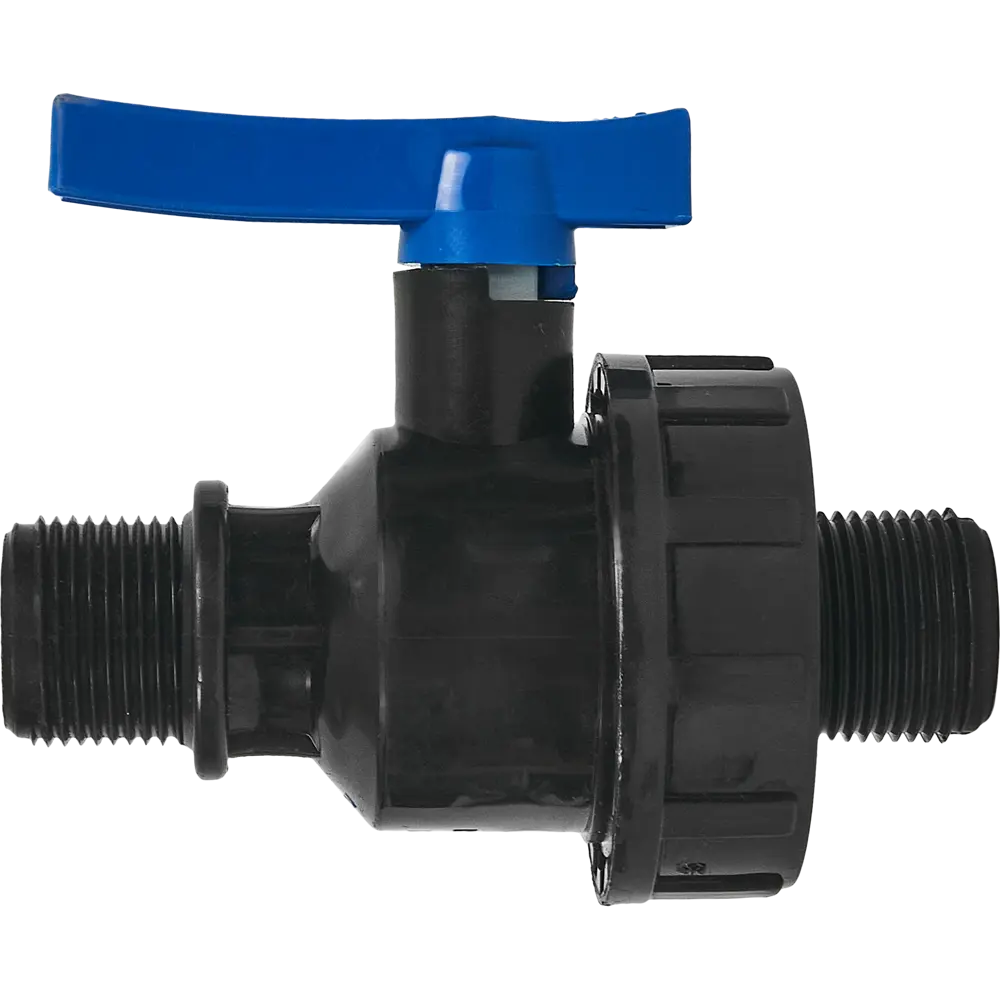 Кран ПНД Политэк 1"x3/4" с наружной резьбой для трубопроводов 85358412 STLM-0062148 - Вид №1