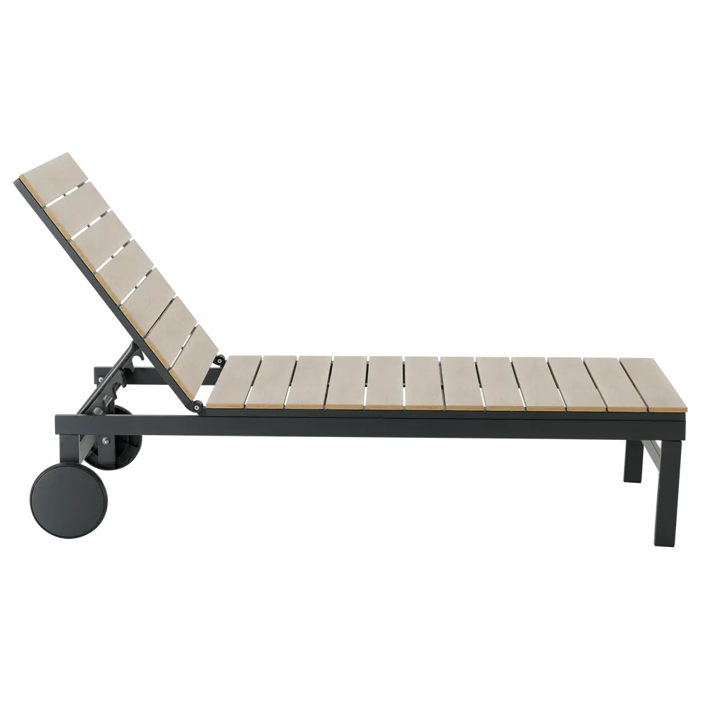 Шезлонг Naterial Clara 74x195x36.5 см алюминий/фанера цвет бежевый STLM-2174062 - Вид №3