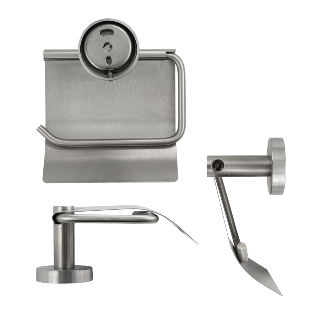 GFmark - Держатель туалетной бумаги с экраном, из нержавеющей стали, код: 80003  - Вид №4