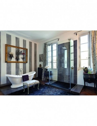 571700 005 00  Сверхплоский трап Minime для душевого поддона Д. 90 мм, круглая накладка, H 60 мм, черный матовый Valentin Чернить  - Вид №3