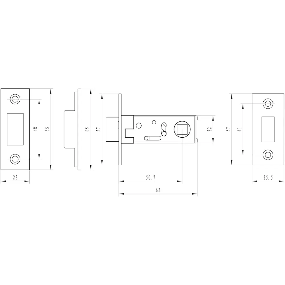 Защёлка межкомнатная магнитная EDS-6-50 сталь/пластик цвет никель 18744075 STLM-2012930 EDSON  - Вид №5