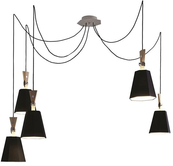 designheure Подвесной светильник из ткани Luxiole Lu5plapmo - Вид №1