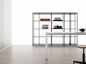 Citterio Высокий открытый офисный книжный шкаф из экструдированного алюминия