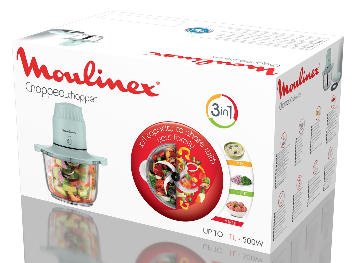 9225081 Измельчитель  Moulinex Choppeo DJ603110 зеленый STDN-0091603 - Вид №2