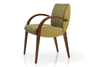 Стул ресторана ткани с подлокотниками