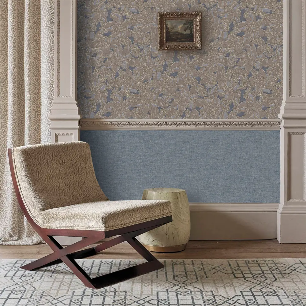 Обои флизелиновые Erismann Jacklin серо-синие 1.06 м 60112-09 82633972 STLM-2105378 - Вид №2