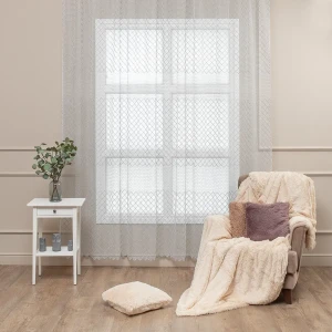 Тюль на ленте Peru 28989 300x280 см цвет серый