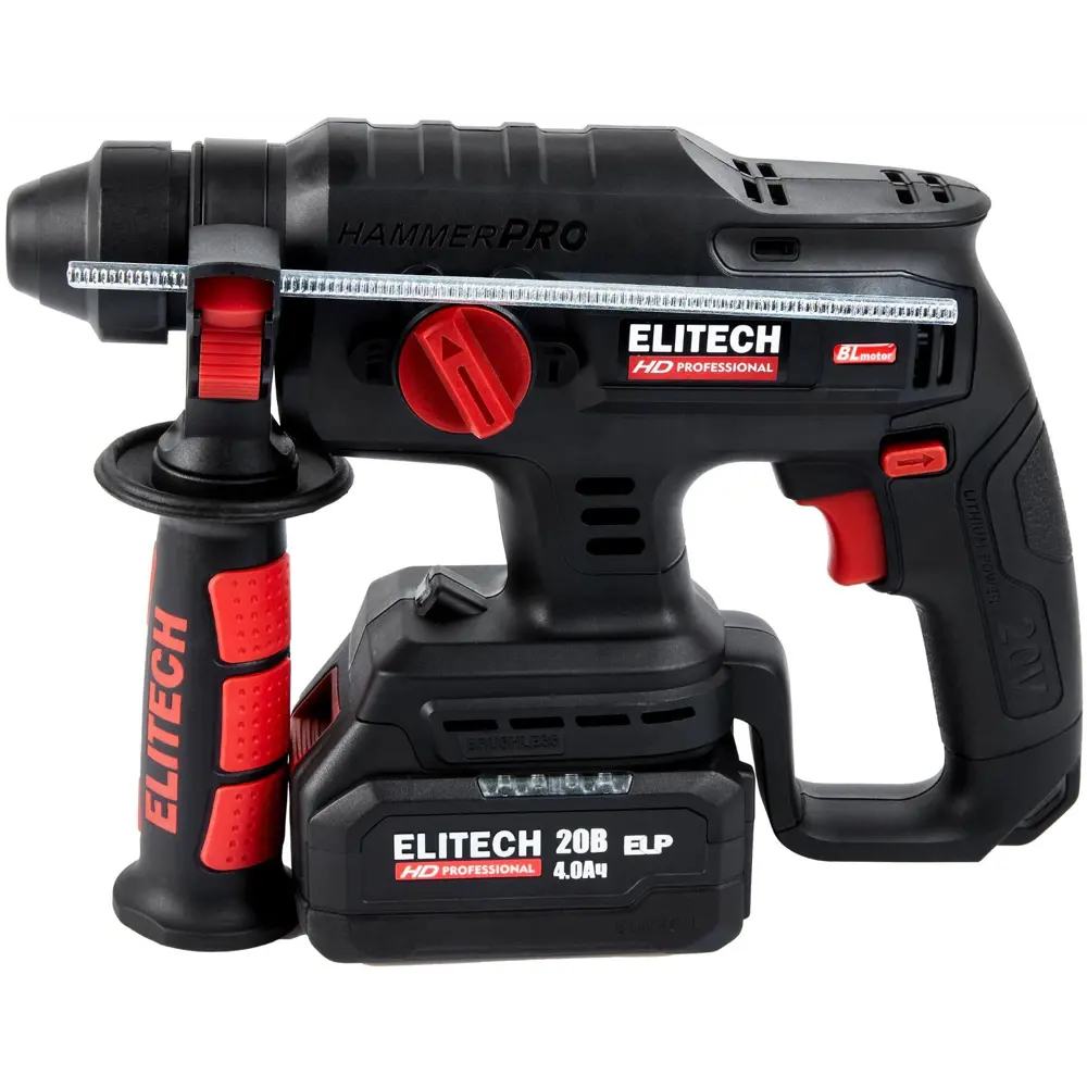 Аккумуляторный перфоратор ELITECH HD CRH2022SL SDS-plus 20В с АКБ 4Ач 89399015 STLM-1533229 - Вид №2