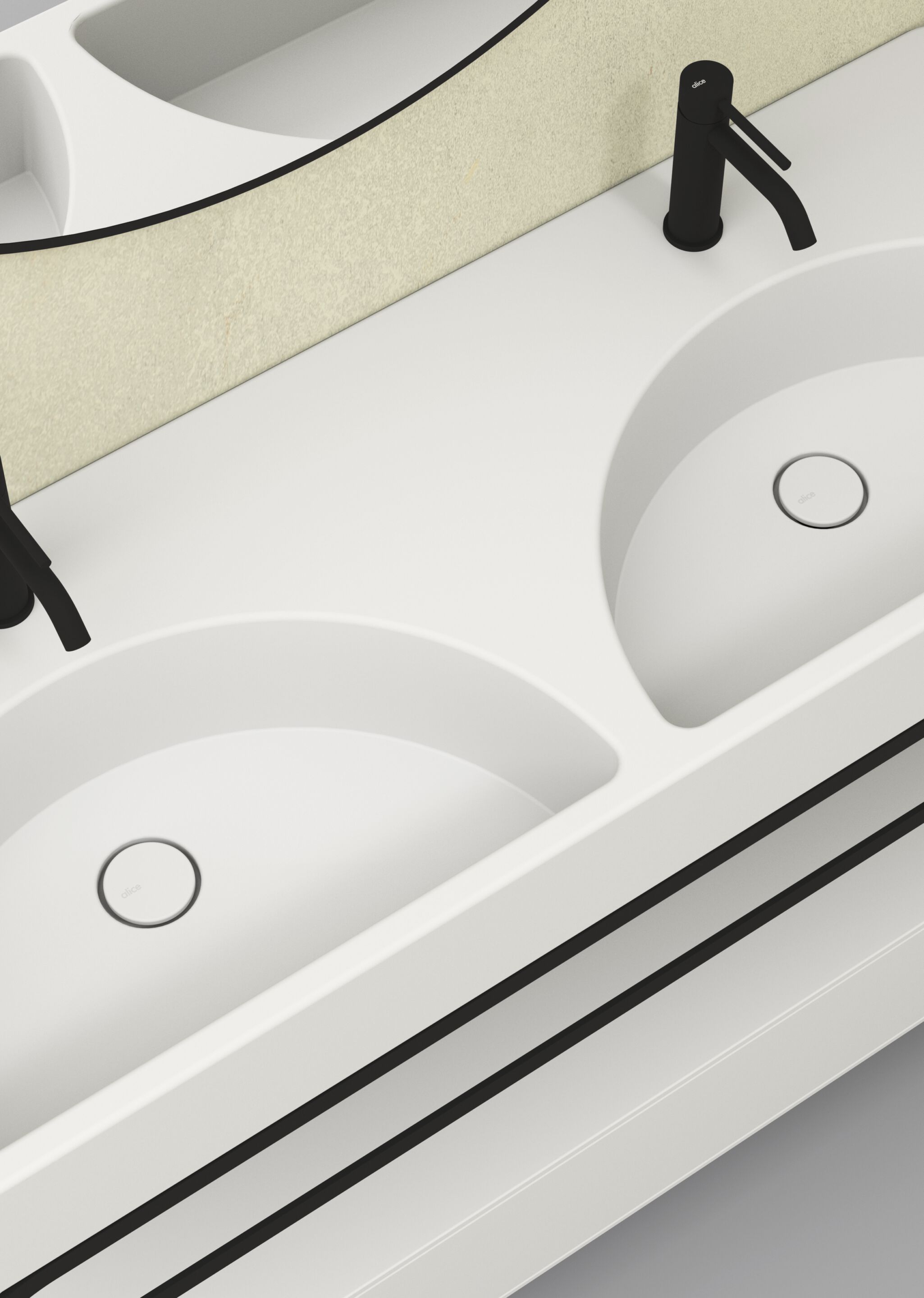 Двойная раковина из нержавеющей стали с ящиками Alice Ceramica Lunaris ARCH-00041894 - Вид №1