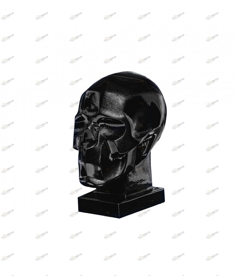 Статуэтка черная "Череп" ICON DESIGNE  178166 Черный 