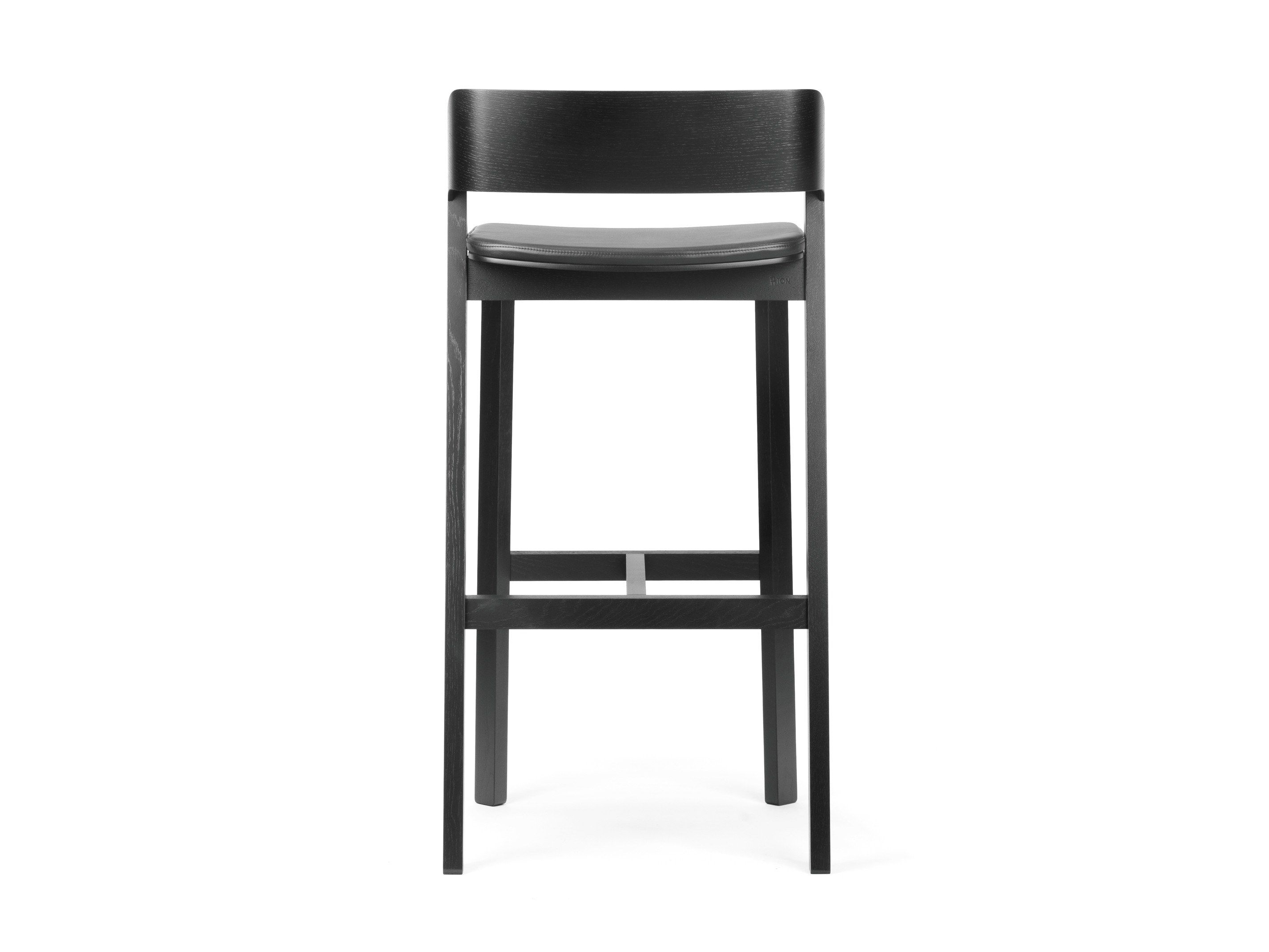 Деревянный барный стул с мягким сиденьем TON MERANO 313 403 ARCH-00113467 - Вид №3