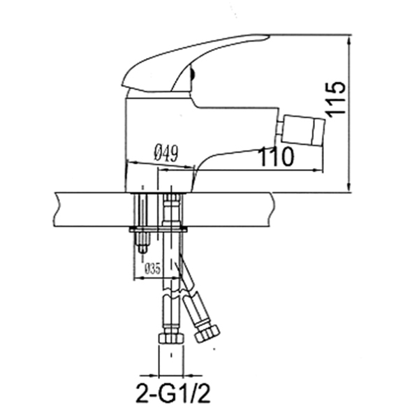 Смеситель для биде San Fonte 2128-H17 2128-H17 11161255 - Вид №1