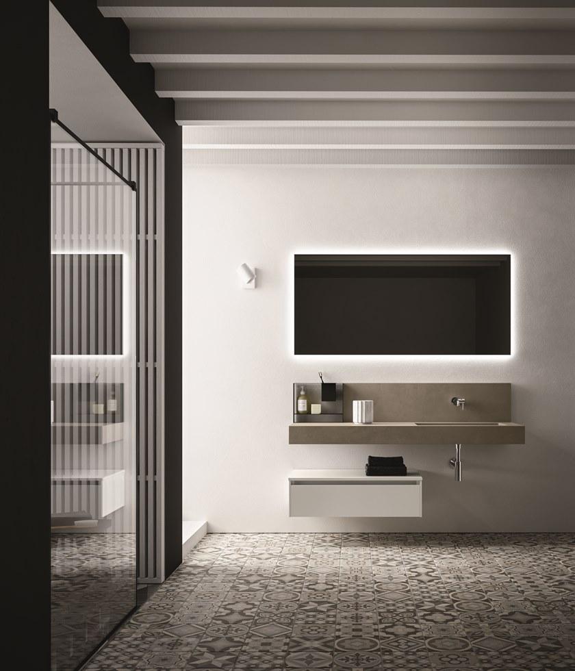 Cerasa Тумба под умывальник из меламина одинарная с ящиками Segno sun-id-1381478 - Вид №4