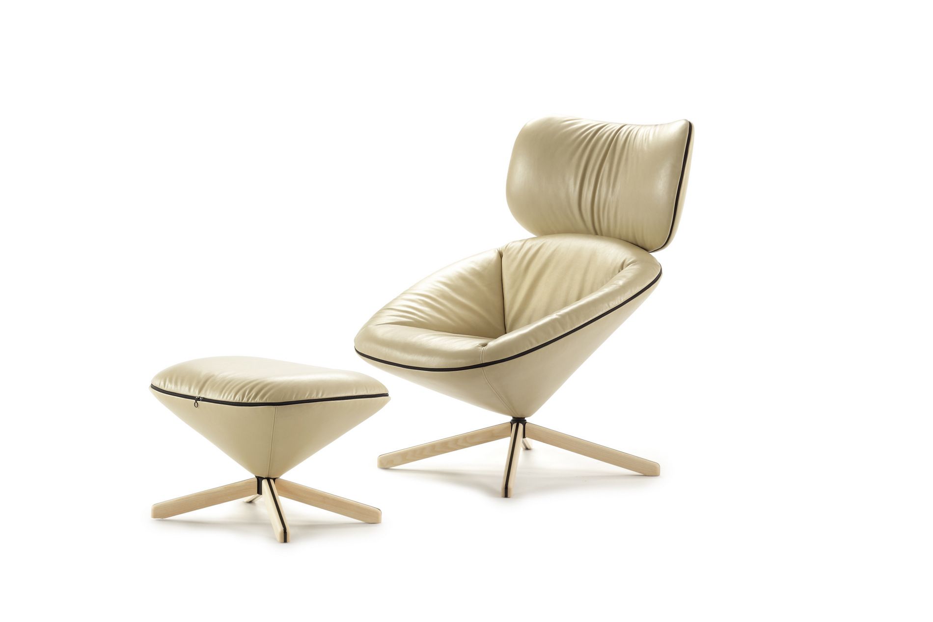 Спицевое кожаное кресло с подголовником SANCAL ARCH-00138039 - Вид №2