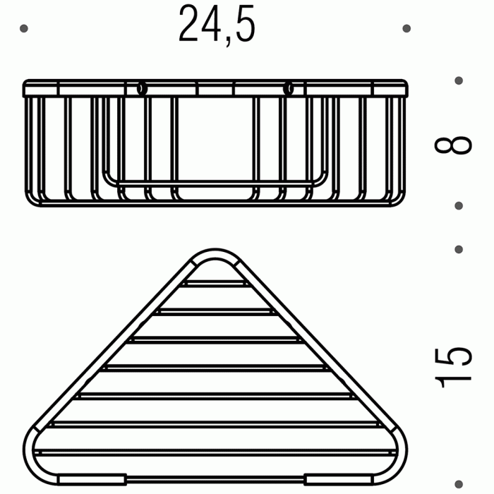 B2733 Полочка-решётка 245xh80 COLOMBO Basic Colombo Design - Вид №2