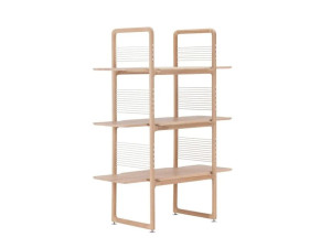 Двухсторонний книжный шкаф из дуба