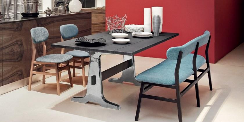 Gervasoni Скамья со спинкой, обитая тканью Brick sun-id-1399587 - Вид №4