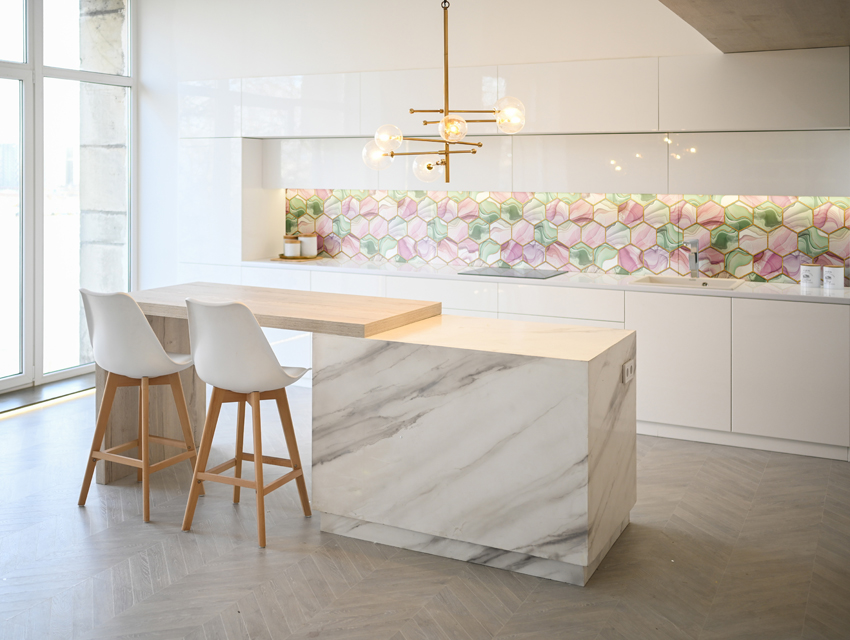 Стеновые панели - Гексагон пинк LIGRON LIST101 2257 - Вид №3