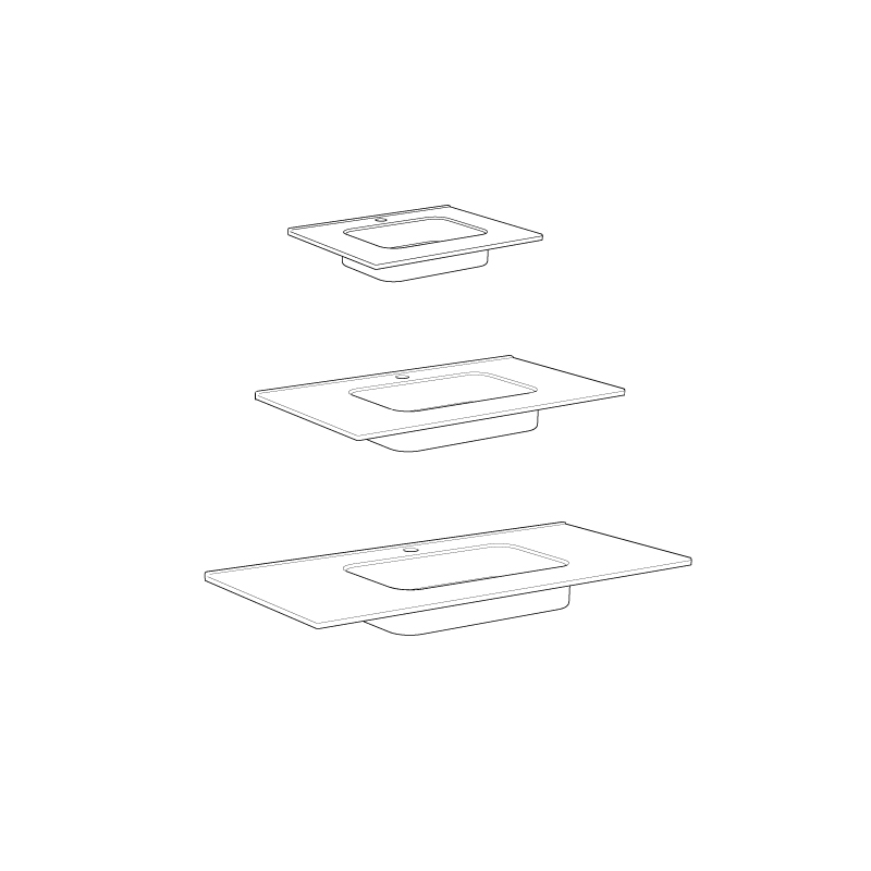 20071317 Накладная раковина на столешницу  прямоугольная Westerbergs  - Вид №1