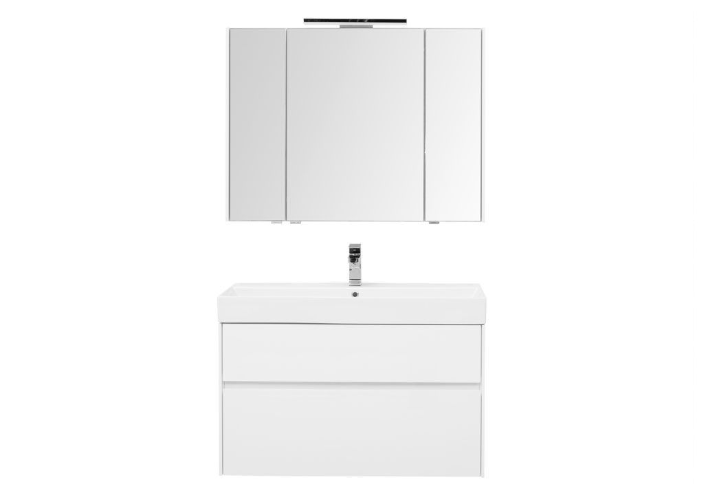 Мебель для ванной Aquanet Бруклин 100 белый 00207800 - Вид №2