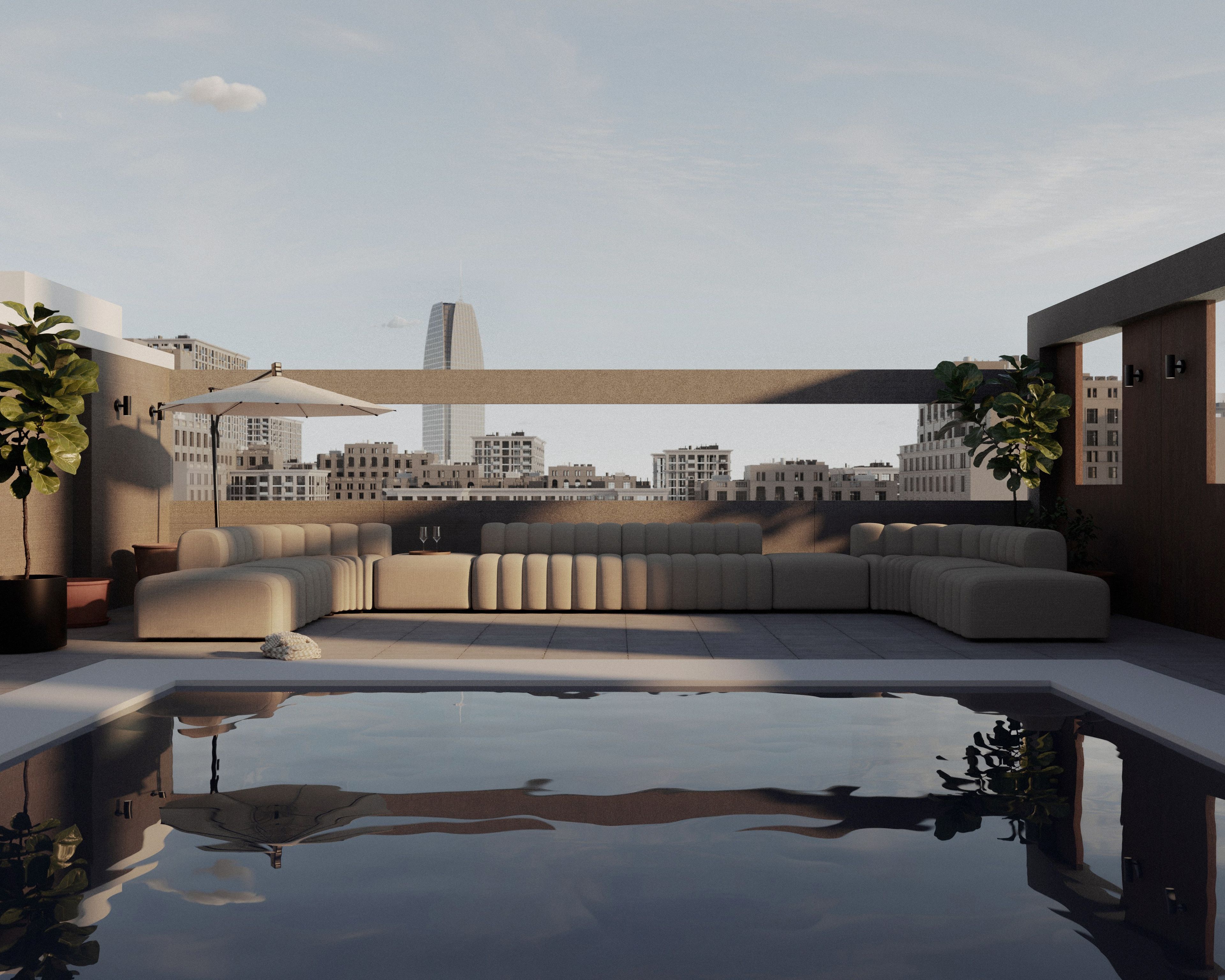 Sunbrella®изогнутый модульный садовый диван NORR11 Studio Outdoor ARCH-00098369 - Вид №11