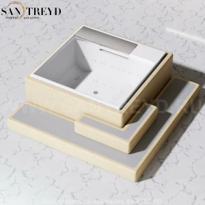 Effegibi WATERDREAM Структура со ступеньками на 2 входа для минибассейна из древесины окуме AD10000033