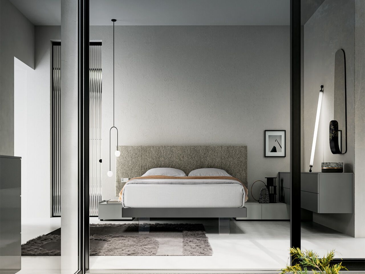 Деревянная секционная кровать с мягким изголовьем Santalucia Mobili ZEFIRO ARCH-00000059 - Вид №2