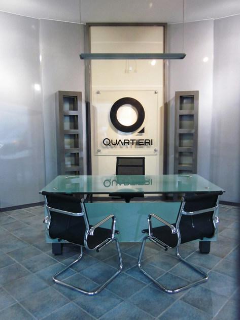 QUARTIERI LUIGI Письменный стол с железной структурой и стеклянной столешницей sun-id-1502350 - Вид №2