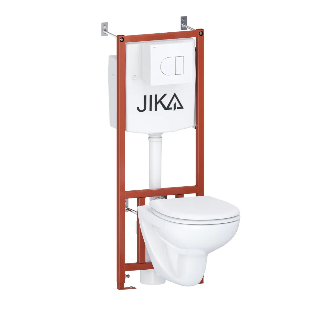 Комплект инсталляция с унитазом Jika Dino с кнопкой цвет белый 85660402 STLM-2084484