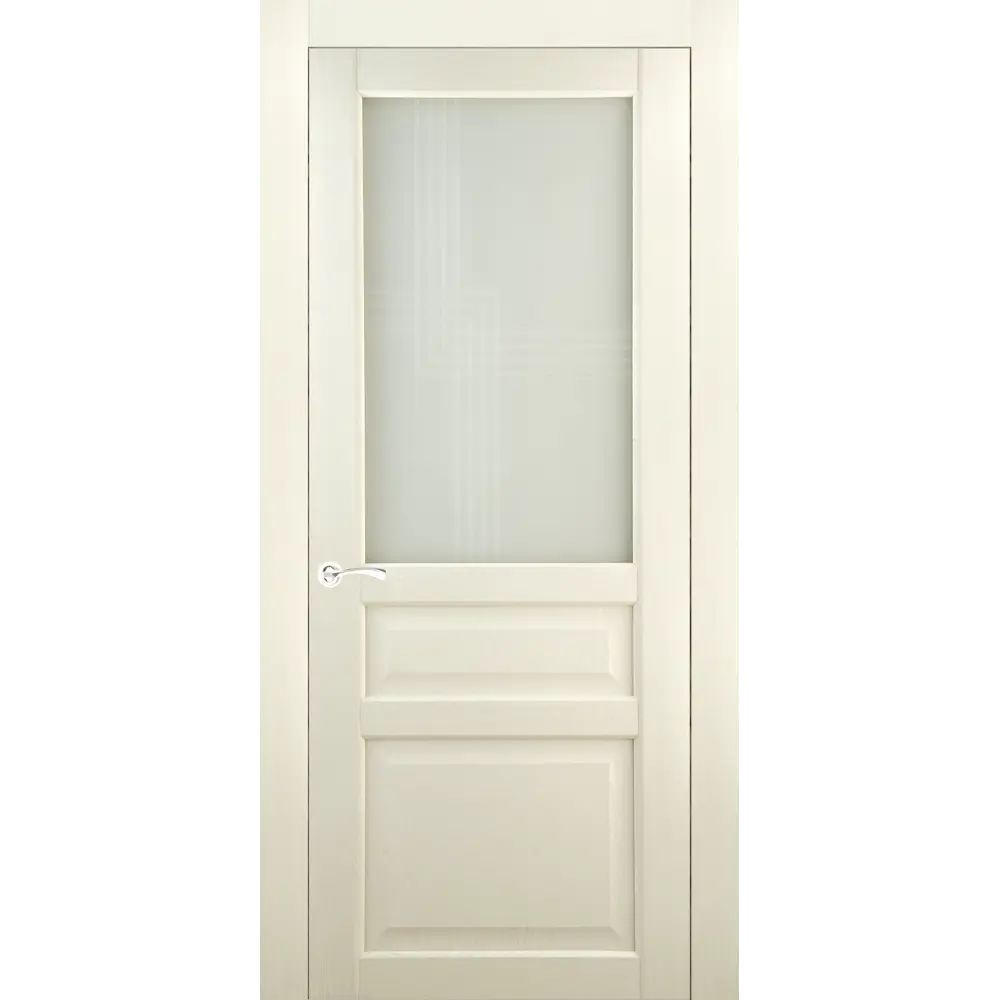 Дверь межкомнатная остеклённая Artens Мария 90x200 см, ПВХ, цвет айвори, с замком в комплекте 82401330 STLM-2032389 
