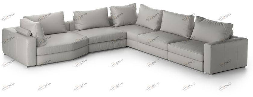 Natuzzi Секционный кожаный диван Dominio sun-id-1416078