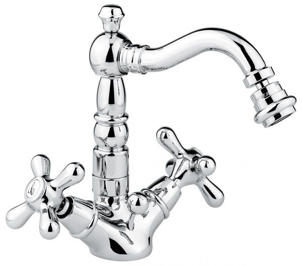 12614NO Смеситель Deco Old с донным клапаном для биде, цвет черный-золото EMMEVI Decò old