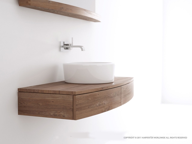 557_1130 Подвесная раковина с 2 ящиками Karpenter Miles - Вид №1