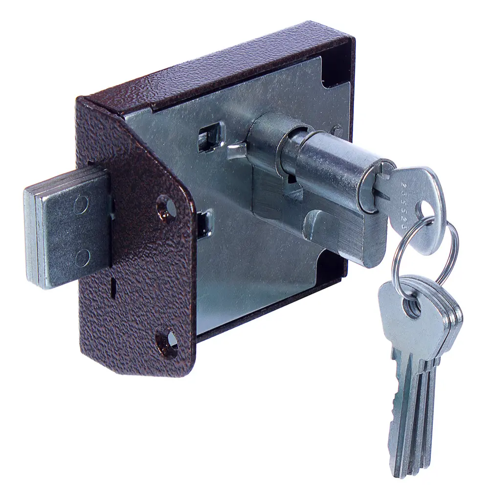 Замок накладной Зенит ЗН1-2, цилиндровый, легкий, цвет медь STLM-2038863