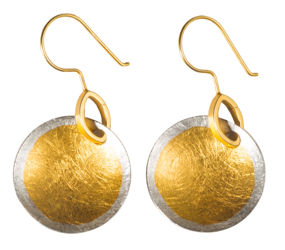 ZA7160 Серьги, серебро, позолота ZAREMSKI Santreyd 