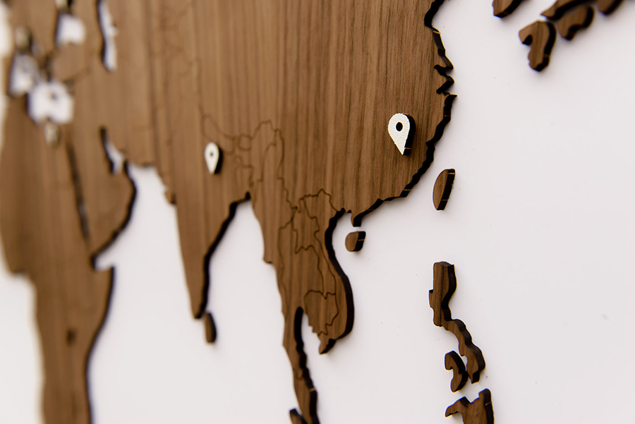 19-16 Карта-пазл wall decoration exclusive, 180х108 см, американский орех Mimi  - Вид №3