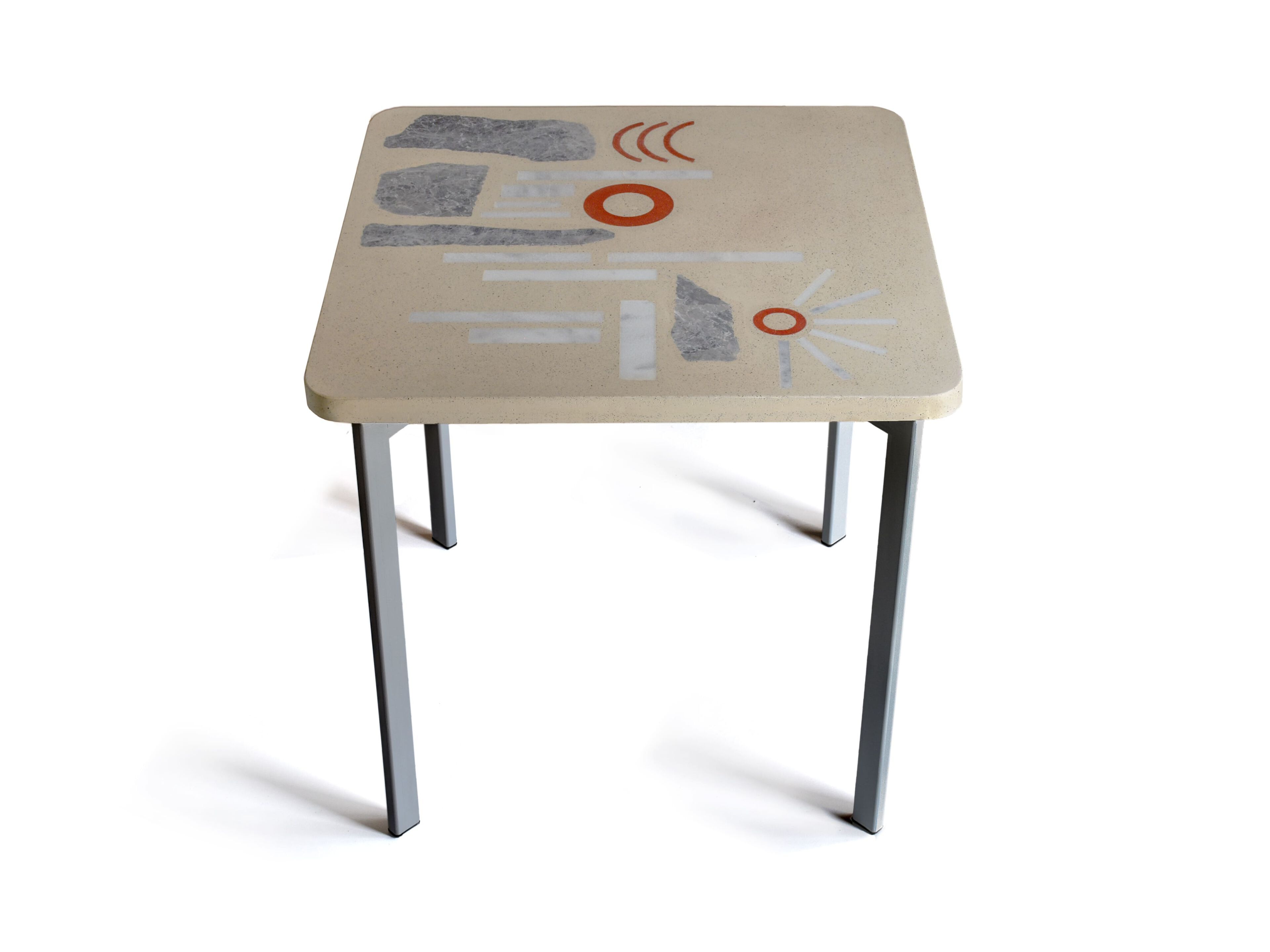 Бетонный квадратный стол URBI et ORBI Medius Terra ARCH-00113724