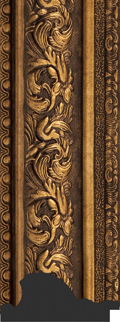 BY 4513 Зеркало с гравировкой в багетной раме - виньетка состаренная бронза 109 mm EVOFORM Exclusive-G - Вид №3