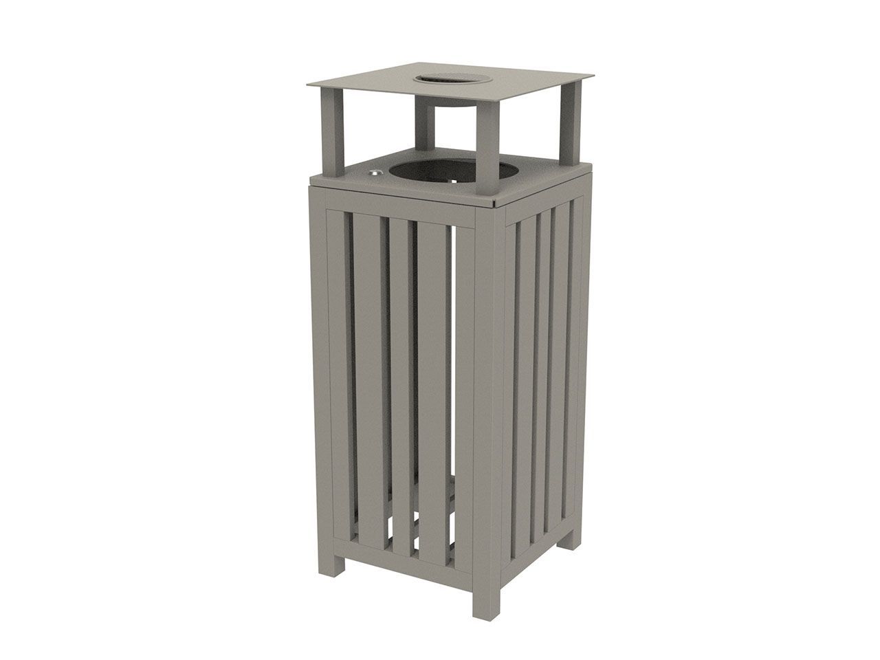 Оцинкованная стальная корзина для мусора с пепельницей Lazzari Braies ARCH-00120237 - Вид №1
