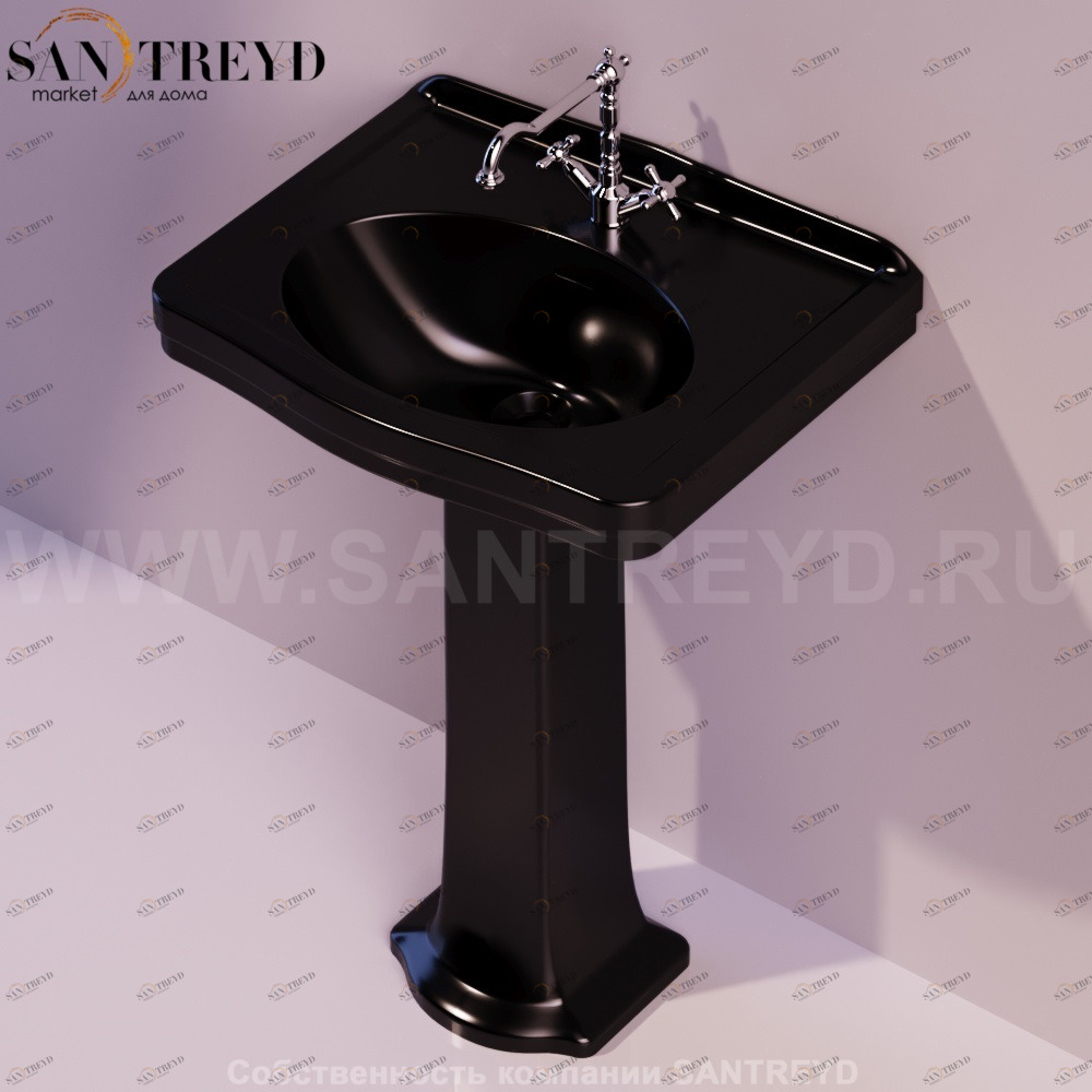 LO914NERO Подвесная раковина настенная прямоугольная Simas Londra черная