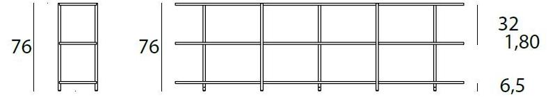 Living Divani Книжный шкаф двухсторонний лакированный Aero sun-id-1453353 - Вид №2