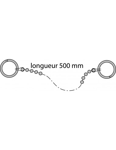 008300 000 01  Поставляются разрезные кольца для цепочки с бусинами, Д. 3,2 мм, Л. 500 мм, нержавеющая сталь Valentin Хром  - Вид №2