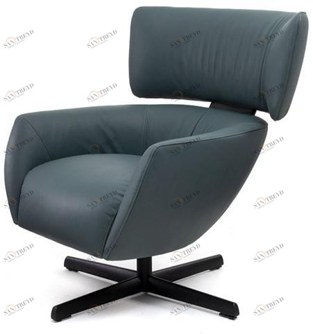 Montis Мягкое кожаное кресло с 4-мя спицами и подлокотниками George sun-id-1437229