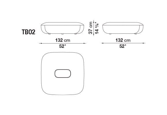 Ткань сад пуфик B&B Italia Outdoor TABOUR ARCH-00054980 - Вид №3
