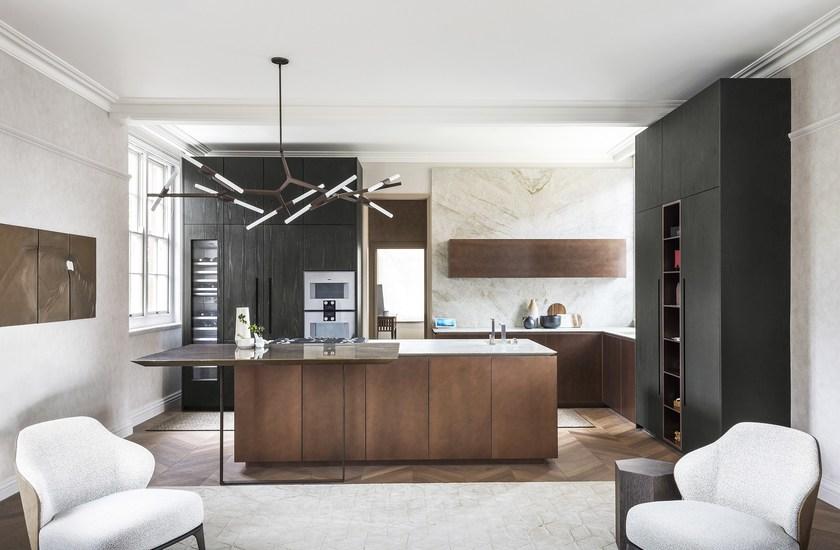 TM Italia Cucine Кухня на заказ с островом без ручек sun-id-1425192 - Вид №1