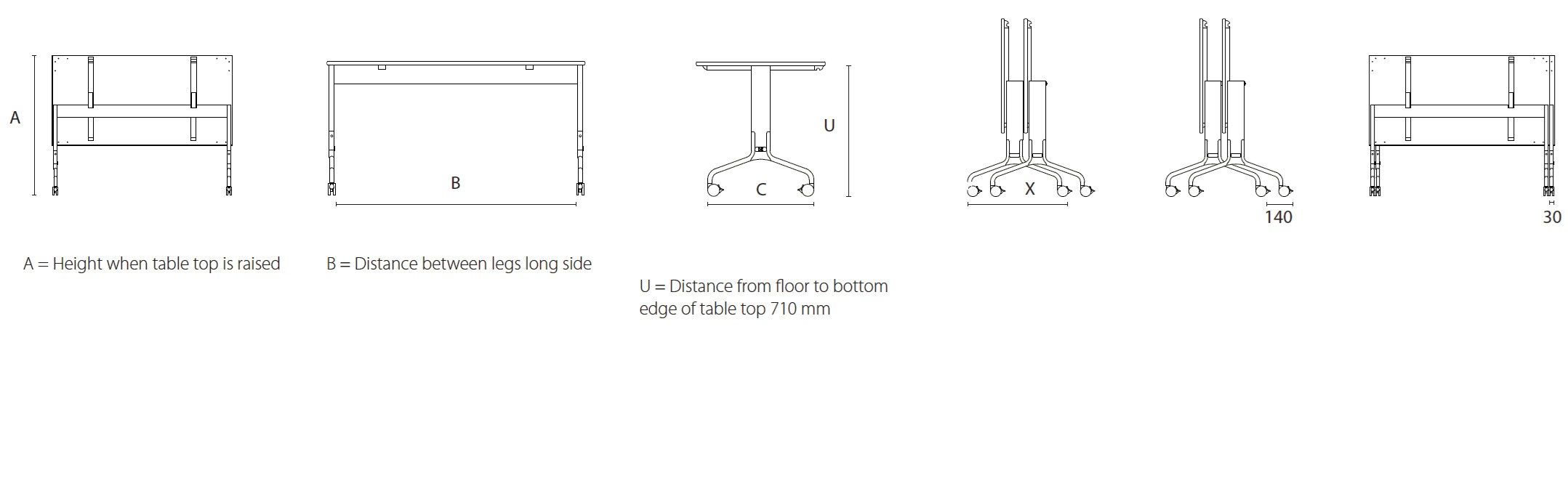 Прямоугольный стол из шпона с колесами Karl Andersson ROLLO ARCH-00129752 - Вид №8