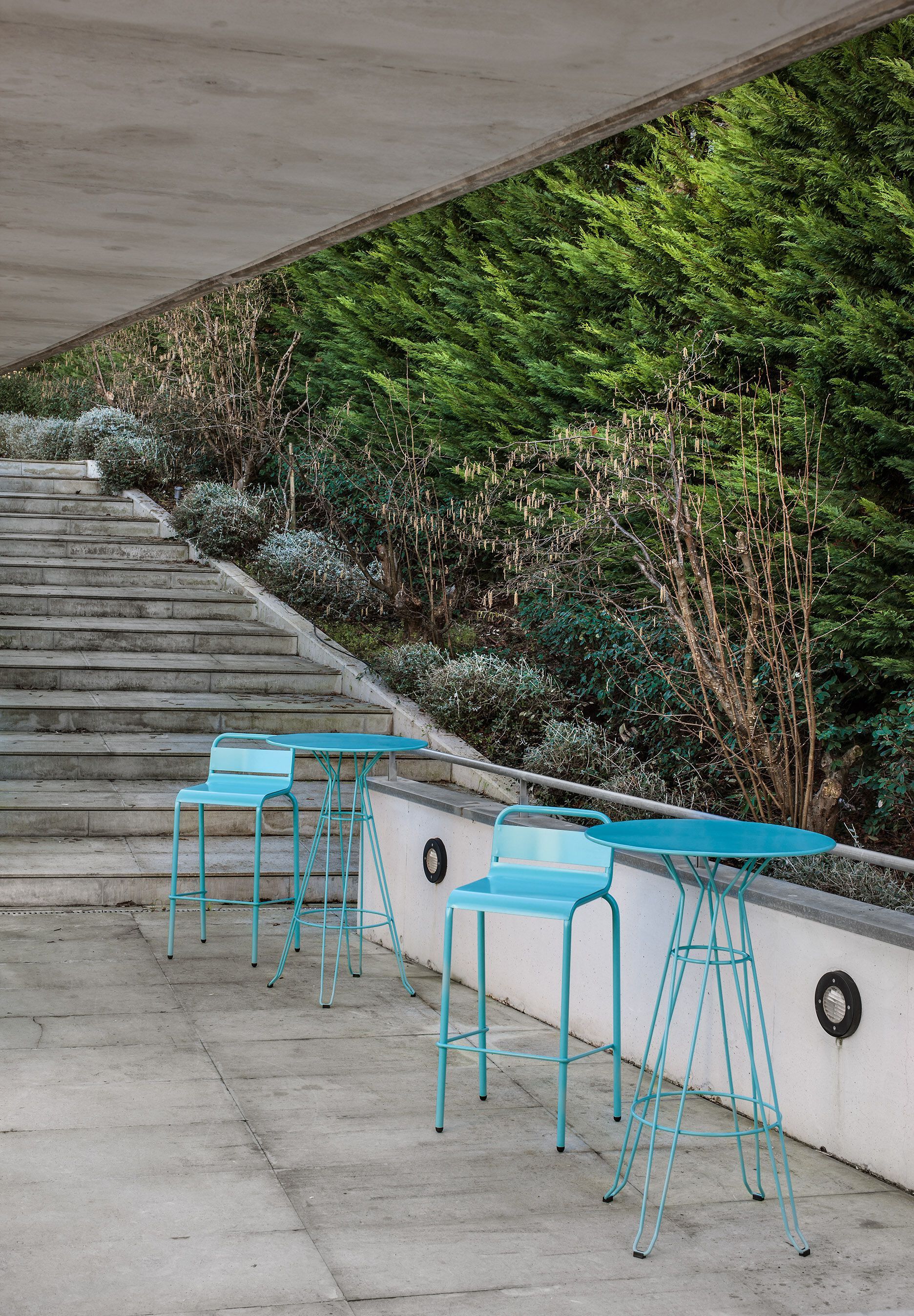 Стальной высокий круглый садовый стол iSimar ARCH-00002745 - Вид №3