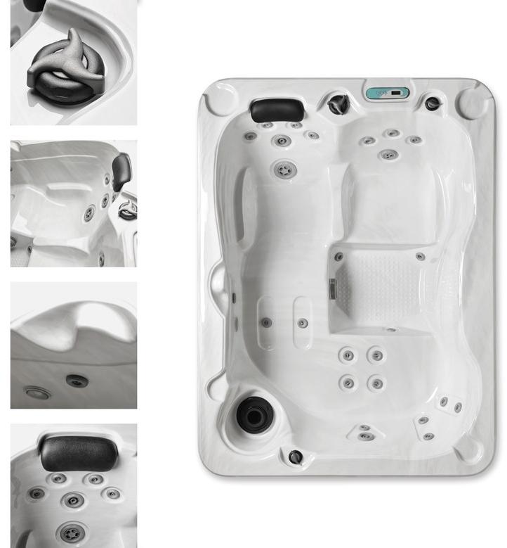 Gruppo Treesse Надземная прямоугольная гидромассажная ванна с хромотерапией Standard spa sun-id-1454781 - Вид №1